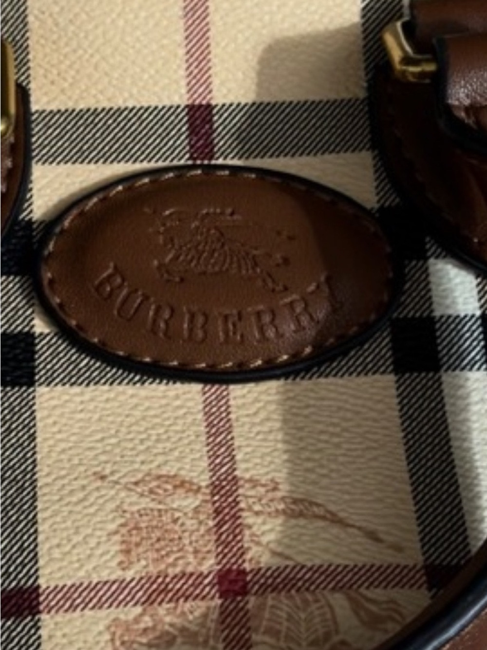 Burberry Haymarket Mini Bowling Tote and xbody bag excellent condition - Picture 3 of 13